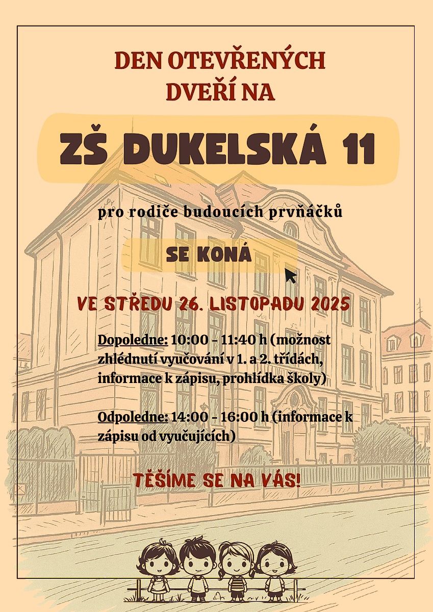 Den otevřených dveří na ZŠ Dukelská 11